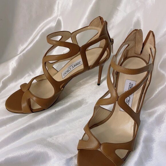 Jimmy Choo Nappa Leslie 85 Sandals (36) - Picture 2 of 6